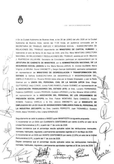 Acta paritaria 26/6/2026